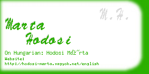 marta hodosi business card